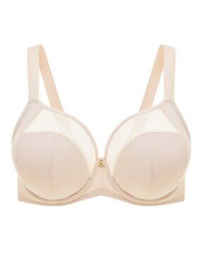 NEW 44K Cooling Anti-Chafe Flexwire Full Support Bra in Champagne